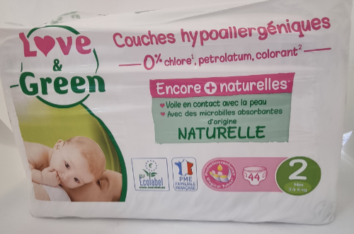 Couche Love & Green Taille 2 - Love & Green - 3 mois